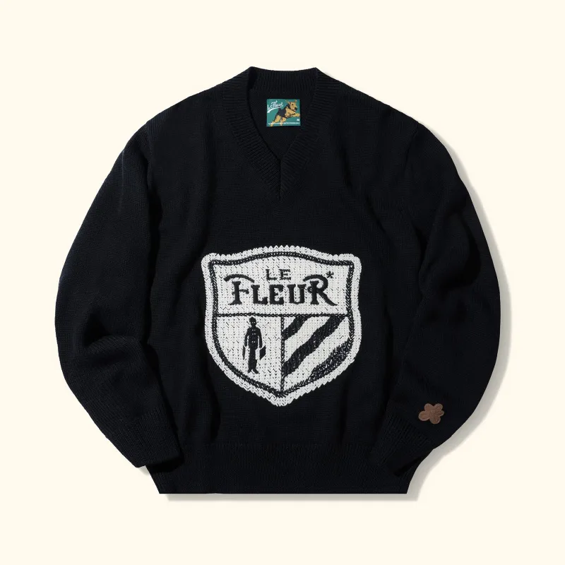 Crest Sweater Black sold by GOLF le FLEUR*