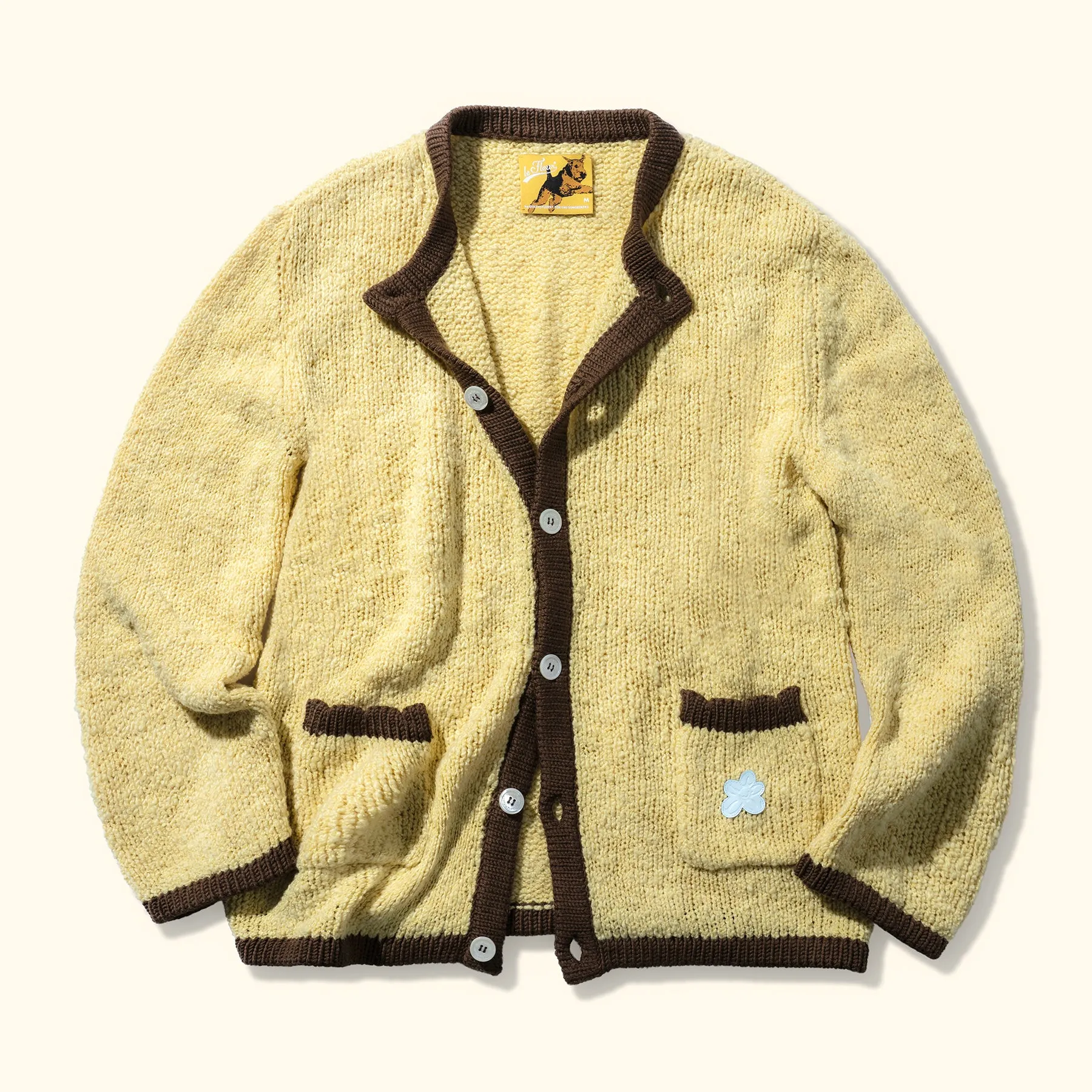 Crewneck Cardigan Honey sold by GOLF le FLEUR*