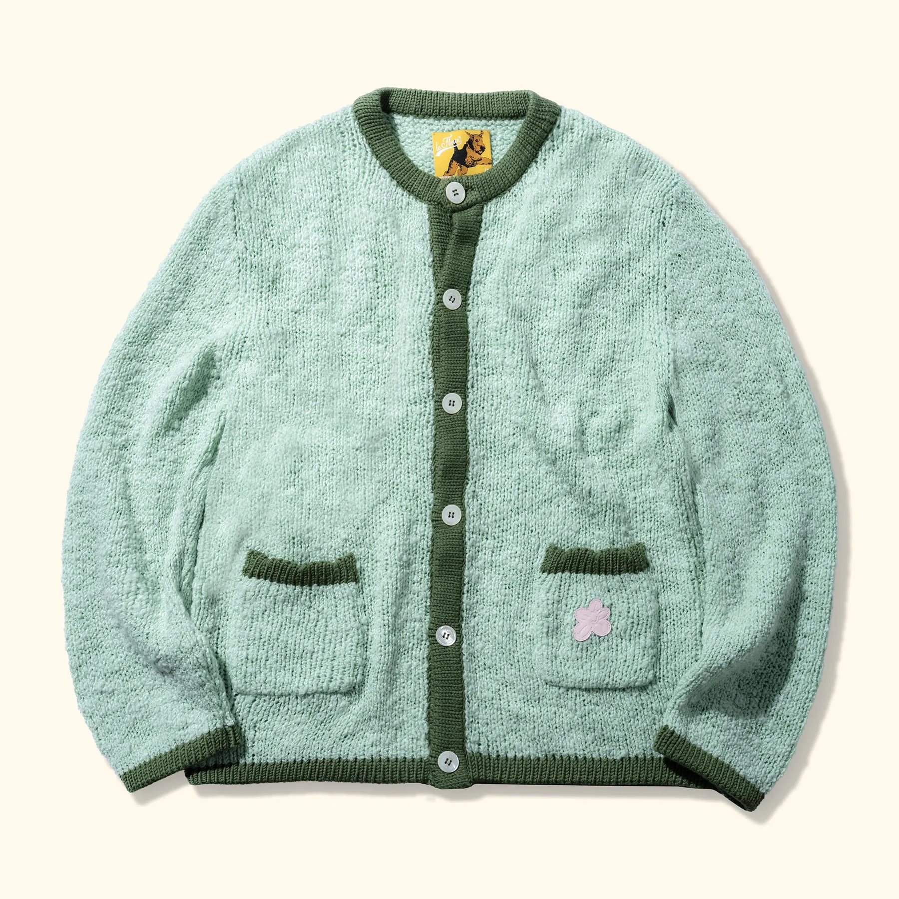 Crewneck Cardigan Mint sold by GOLF le FLEUR*