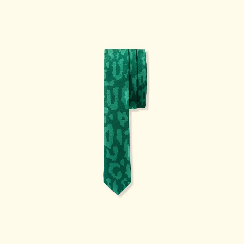 Fleur Camo Silk Tie Green sold by GOLF le FLEUR*