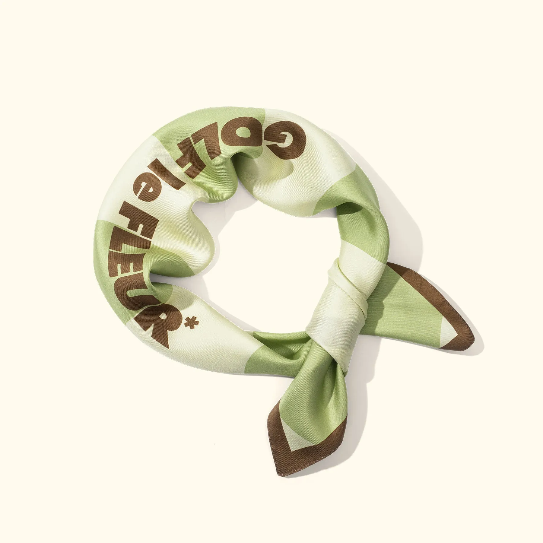 Wavy Stripe Silk Scarf Mint sold by GOLF le FLEUR* product image thumbnail 2