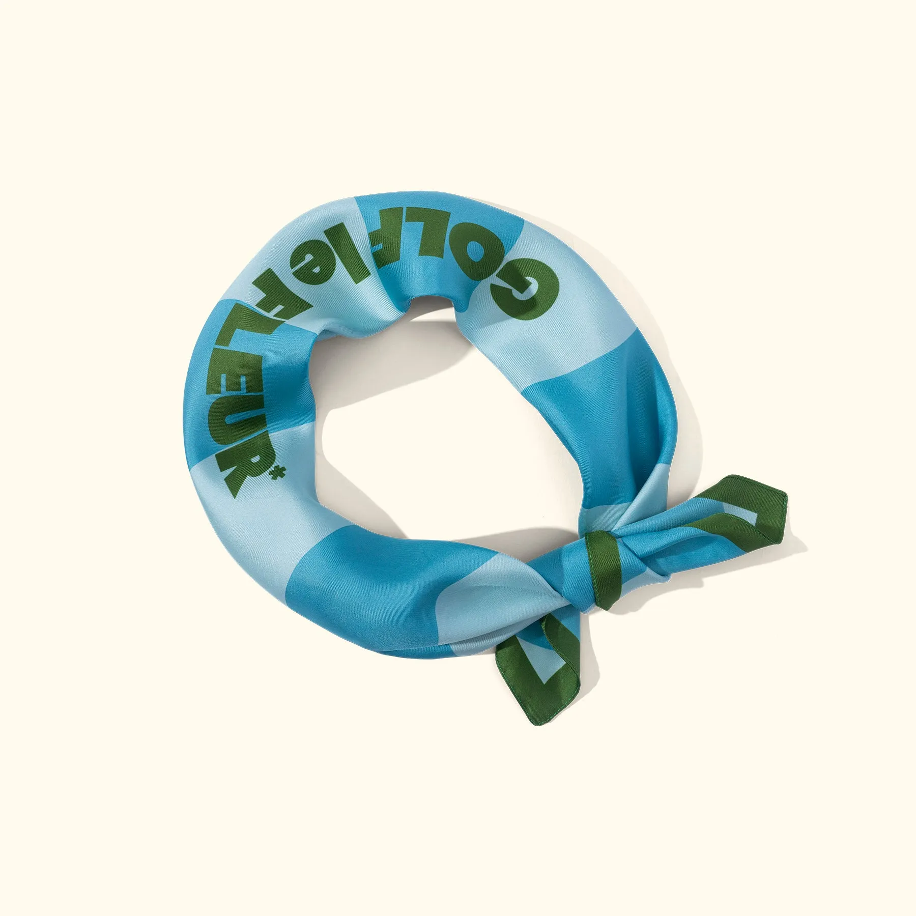 Wavy Stripe Silk Scarf Blue sold by GOLF le FLEUR* product image thumbnail 2