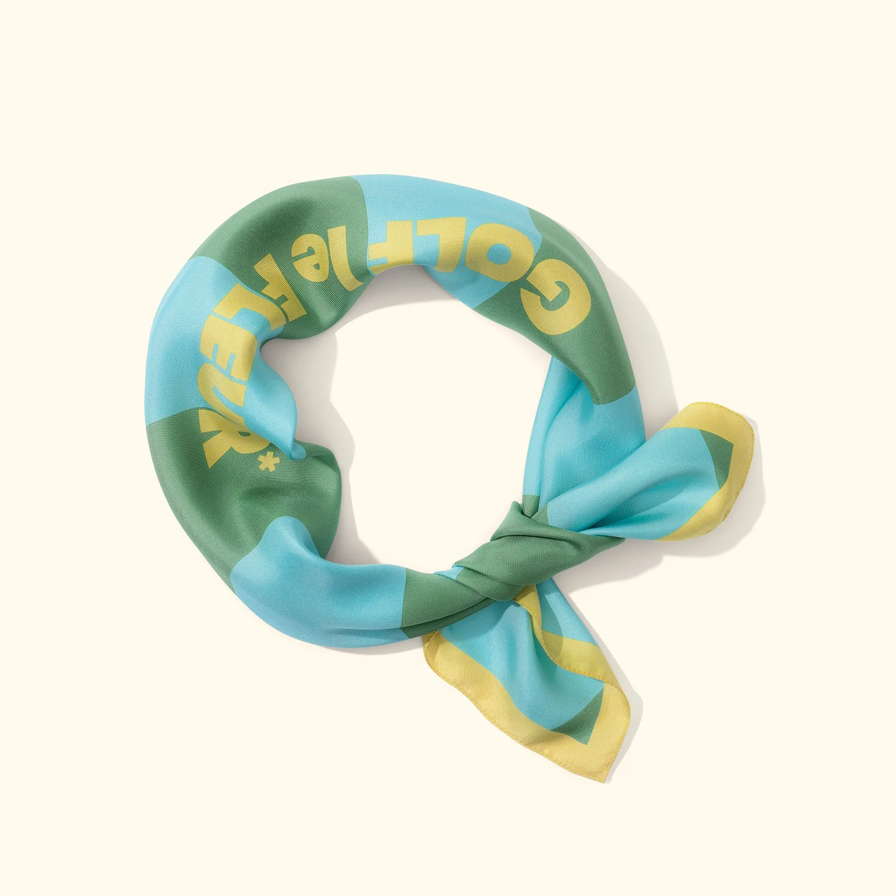 Wavy Stripe Silk Scarf Green sold by GOLF le FLEUR* product image thumbnail 2