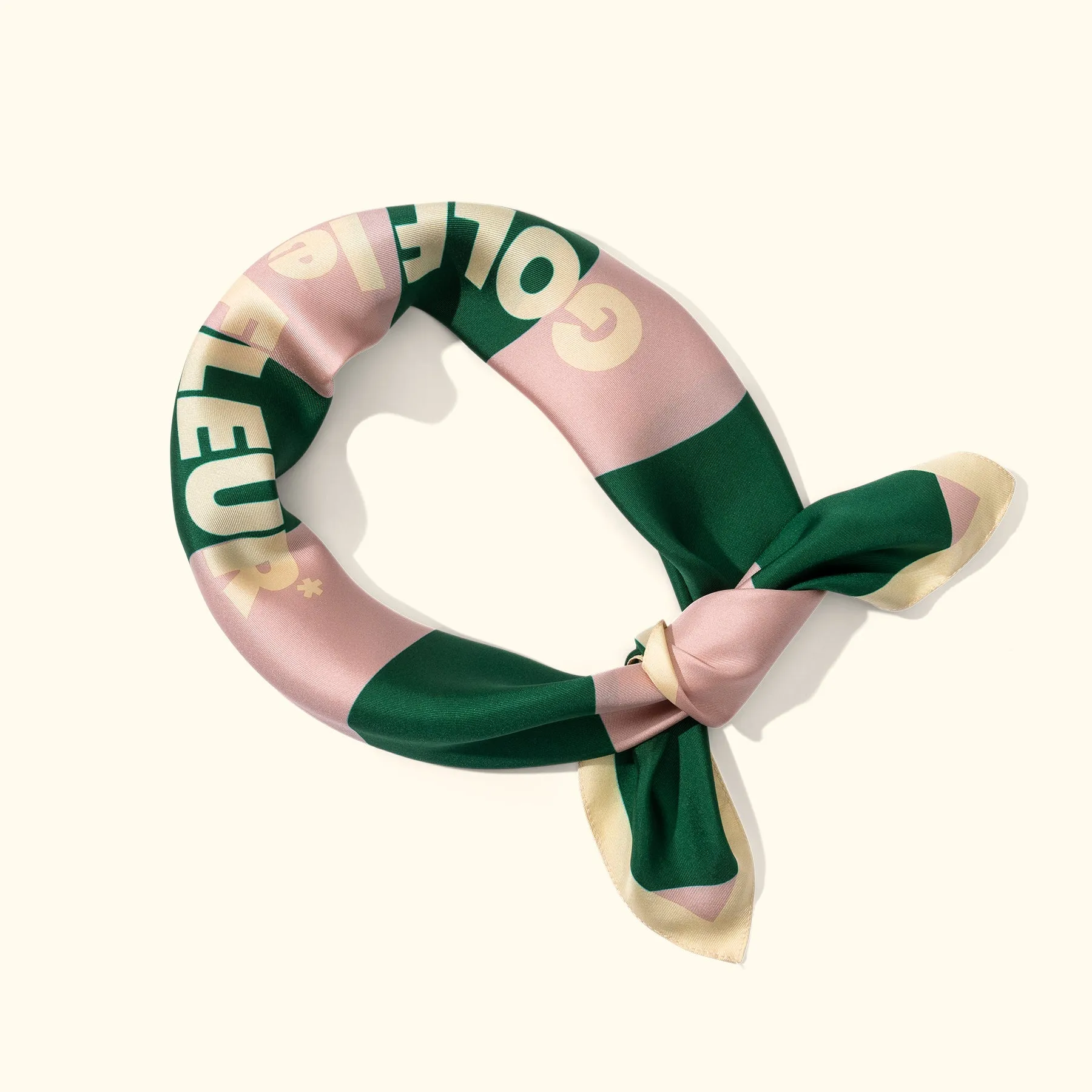 Wavy Stripe Silk Scarf Pink sold by GOLF le FLEUR* product image thumbnail 2