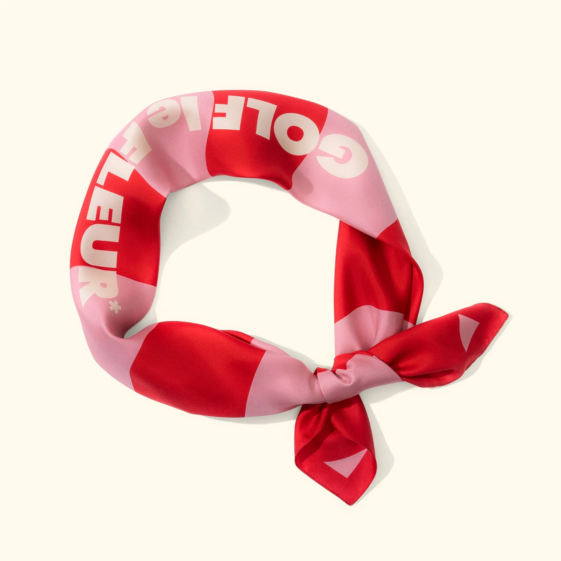 Large Wavy Stripe Silk Scarf Red sold by GOLF le FLEUR* product image thumbnail 2