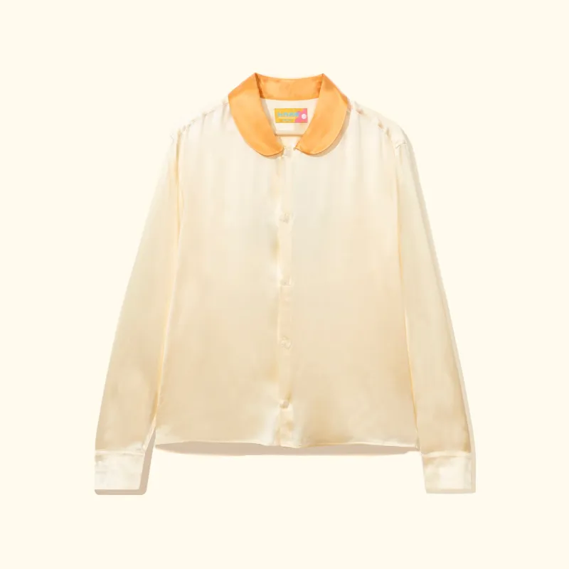 Call Me Long-Sleeve Button-Up Orange sold by GOLF le FLEUR*