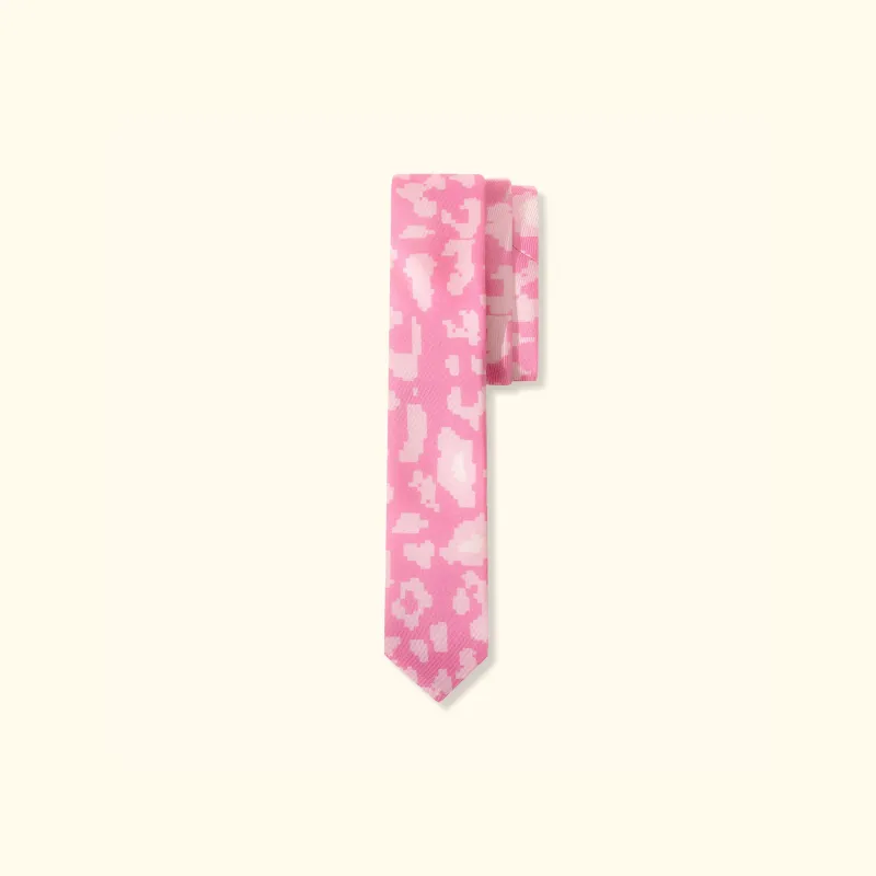 Fleur Camo Silk Tie Pink sold by GOLF le FLEUR*