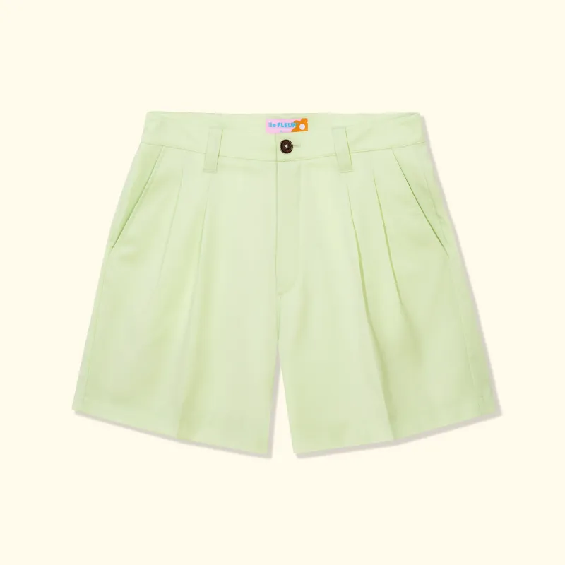 Double Pleated Shorts Mint sold by GOLF le FLEUR*