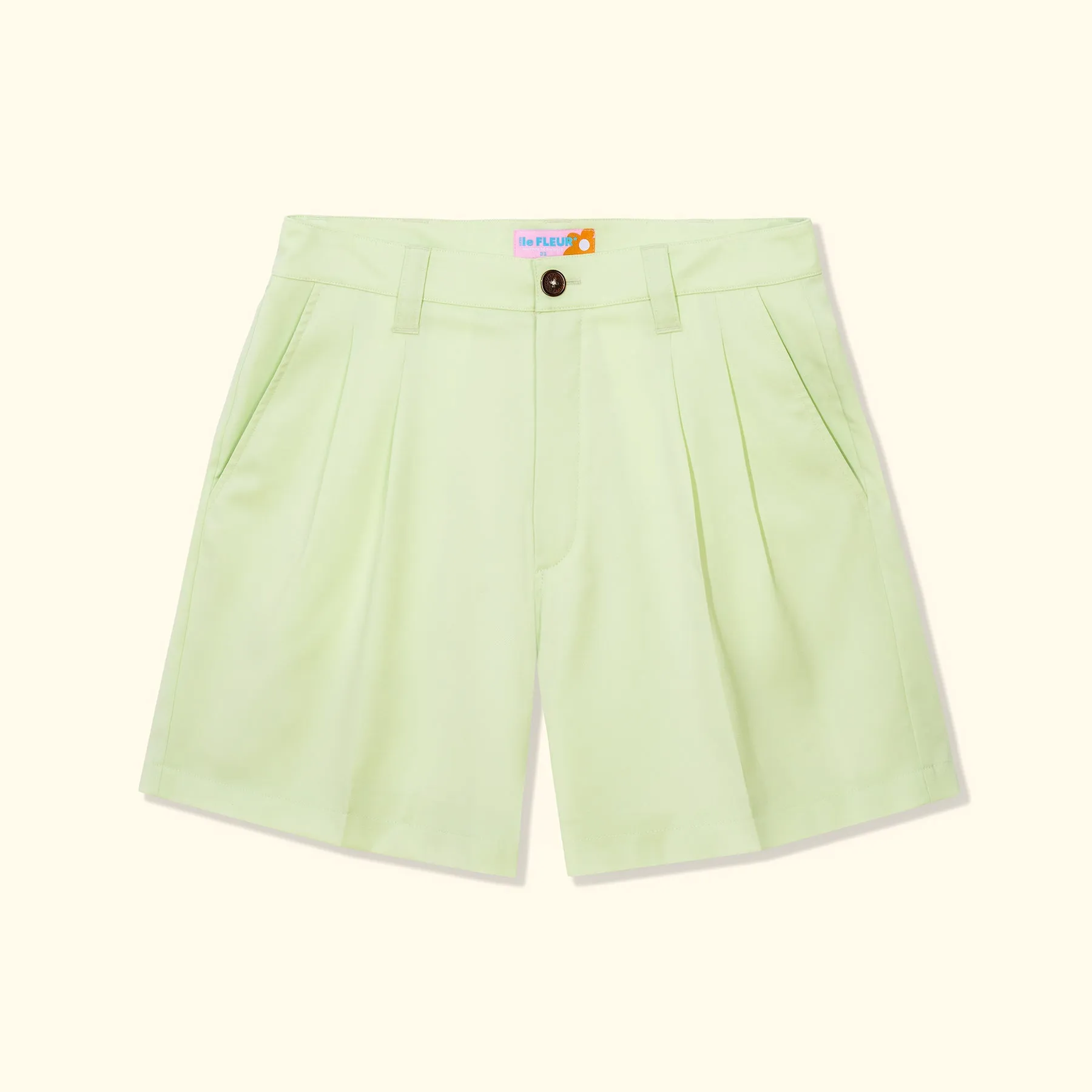 Double Pleated Shorts Mint sold by GOLF le FLEUR*