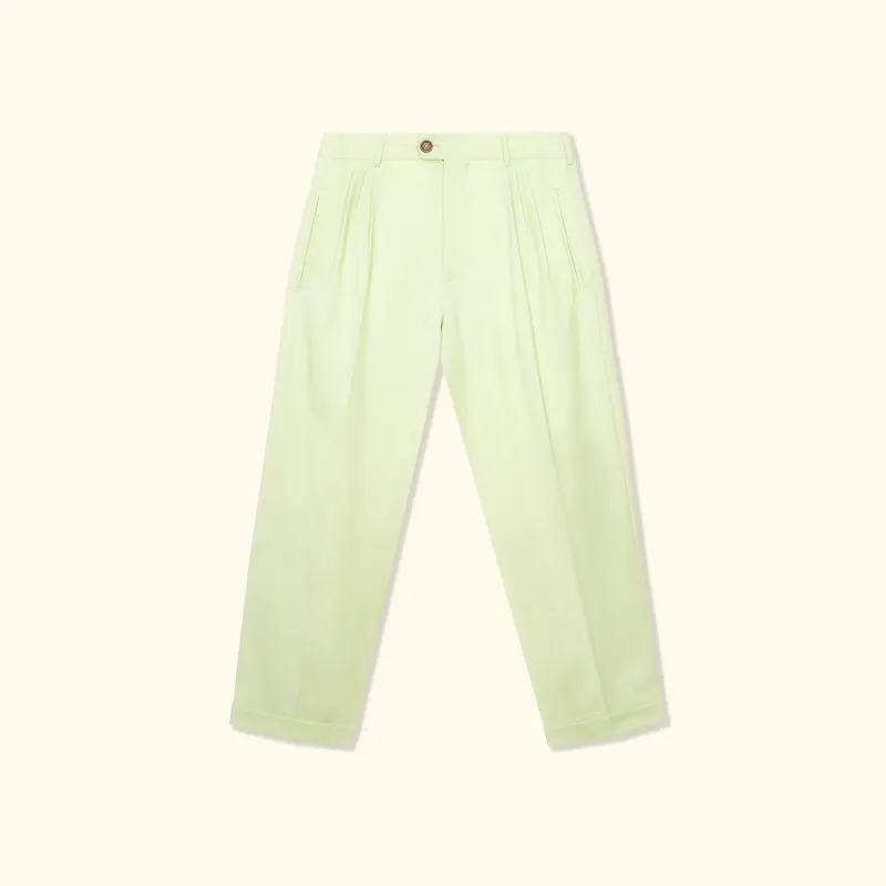 Double Pleated Trousers Mint sold by GOLF le FLEUR*