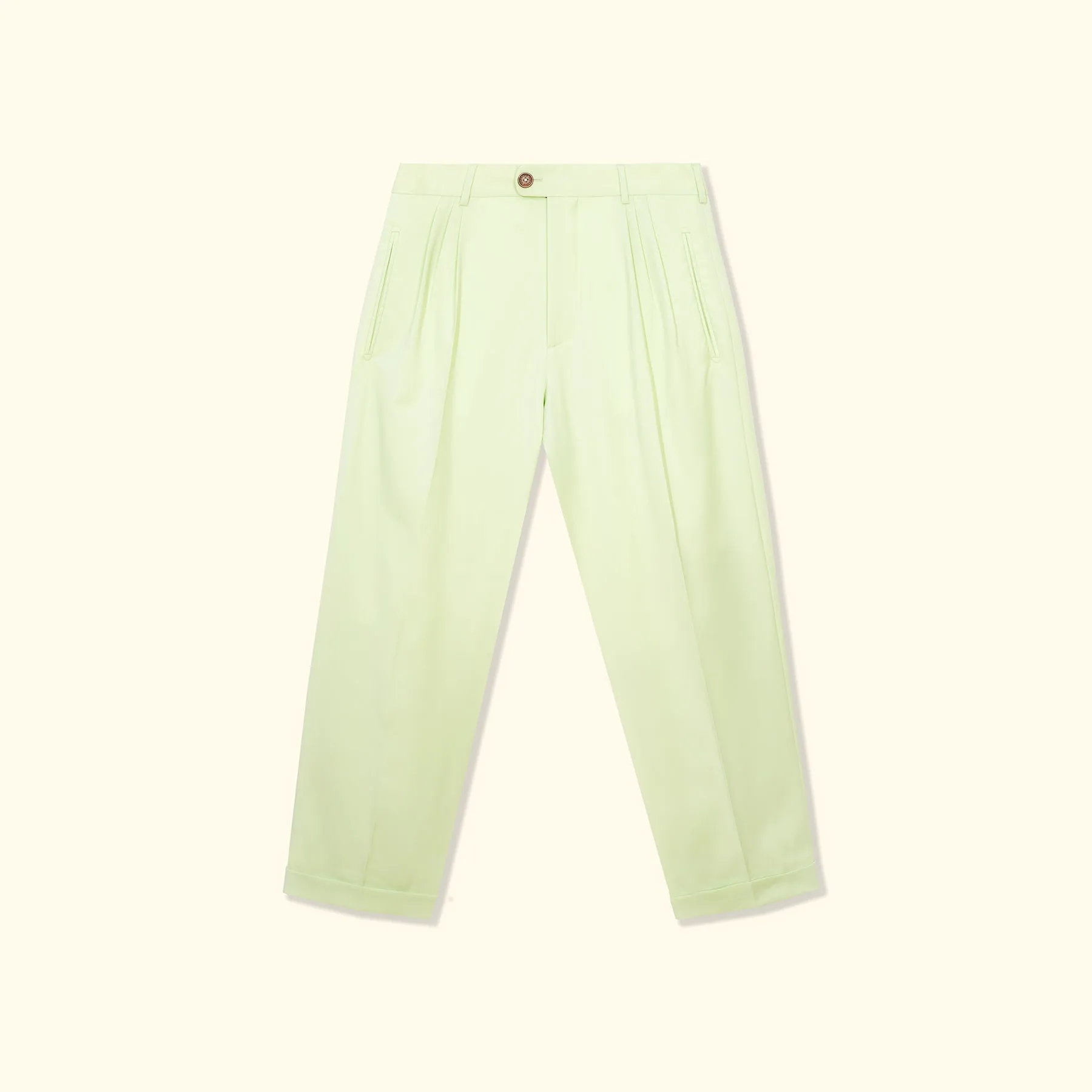Double Pleated Trousers Mint sold by GOLF le FLEUR*