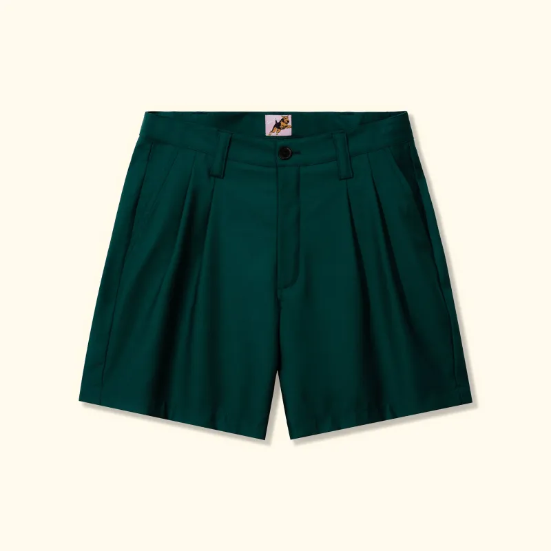 Double Pleated Shorts Green sold by GOLF le FLEUR*