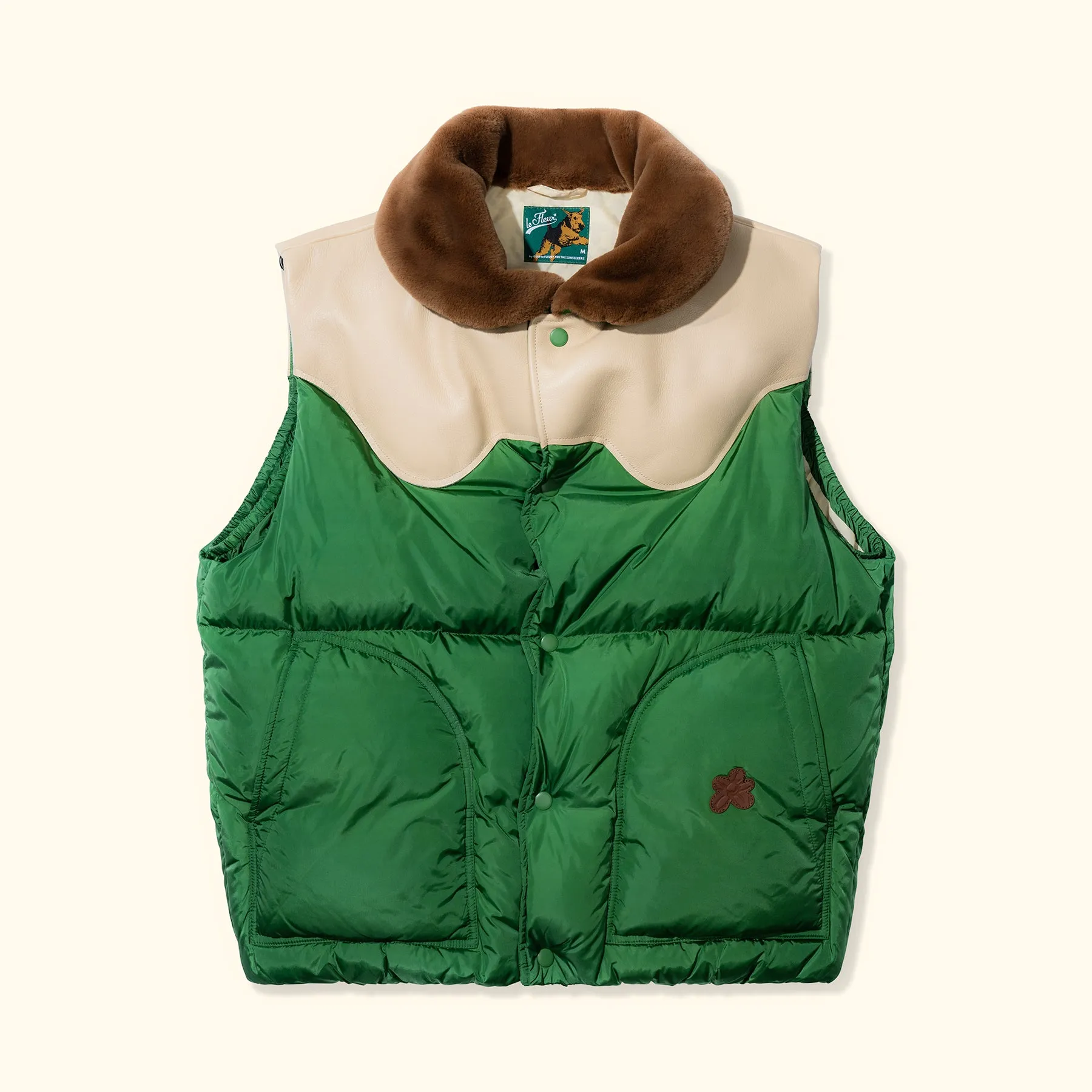 Leather Puffer Vest sold by GOLF le FLEUR*