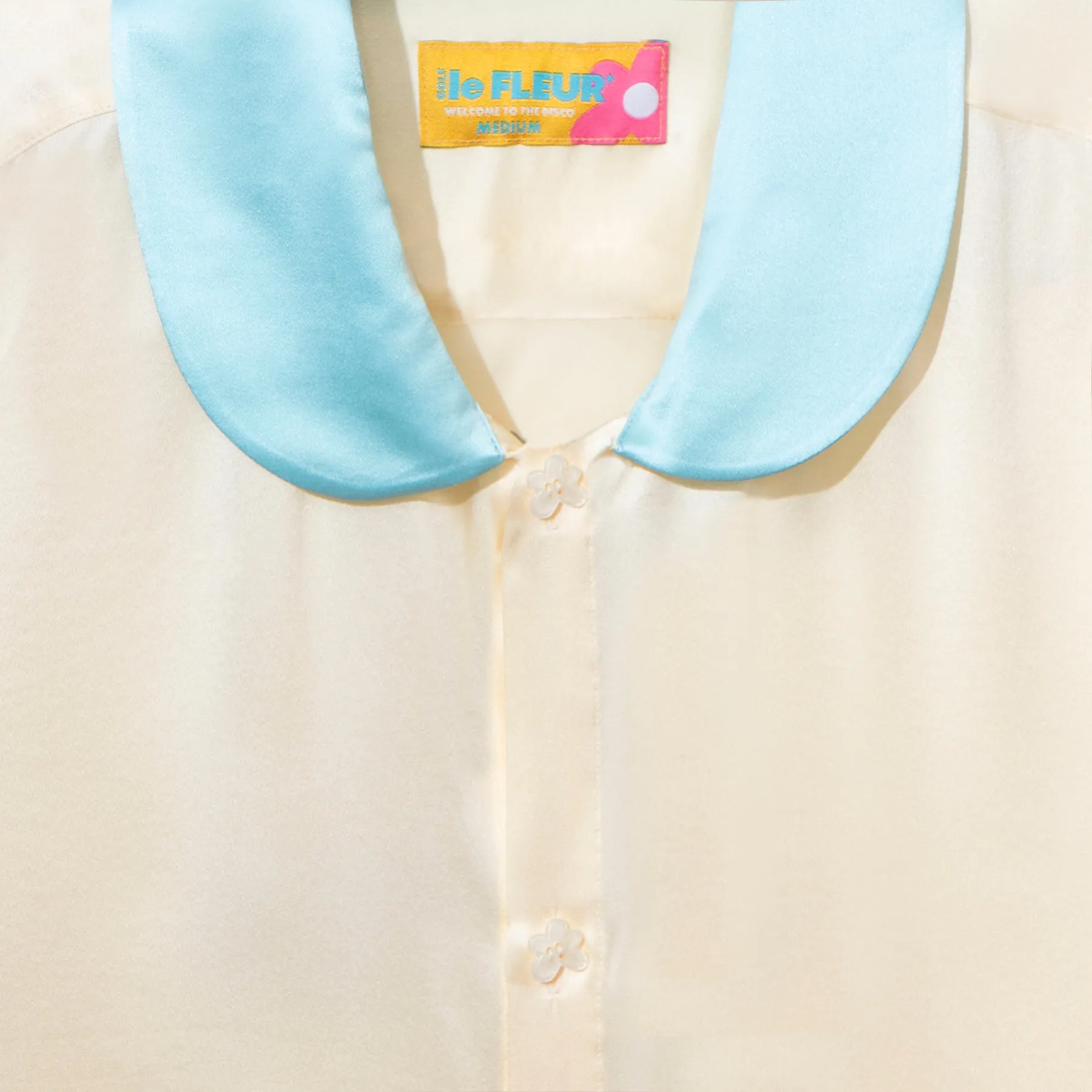 Call Me Long-Sleeve Button-Up Blue sold by GOLF le FLEUR* product image thumbnail 3