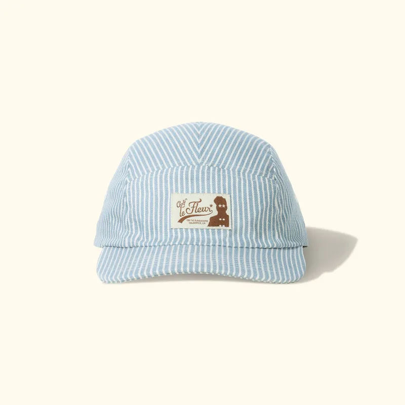 Hickory Stripe Camp Hat Blue sold by GOLF le FLEUR*
