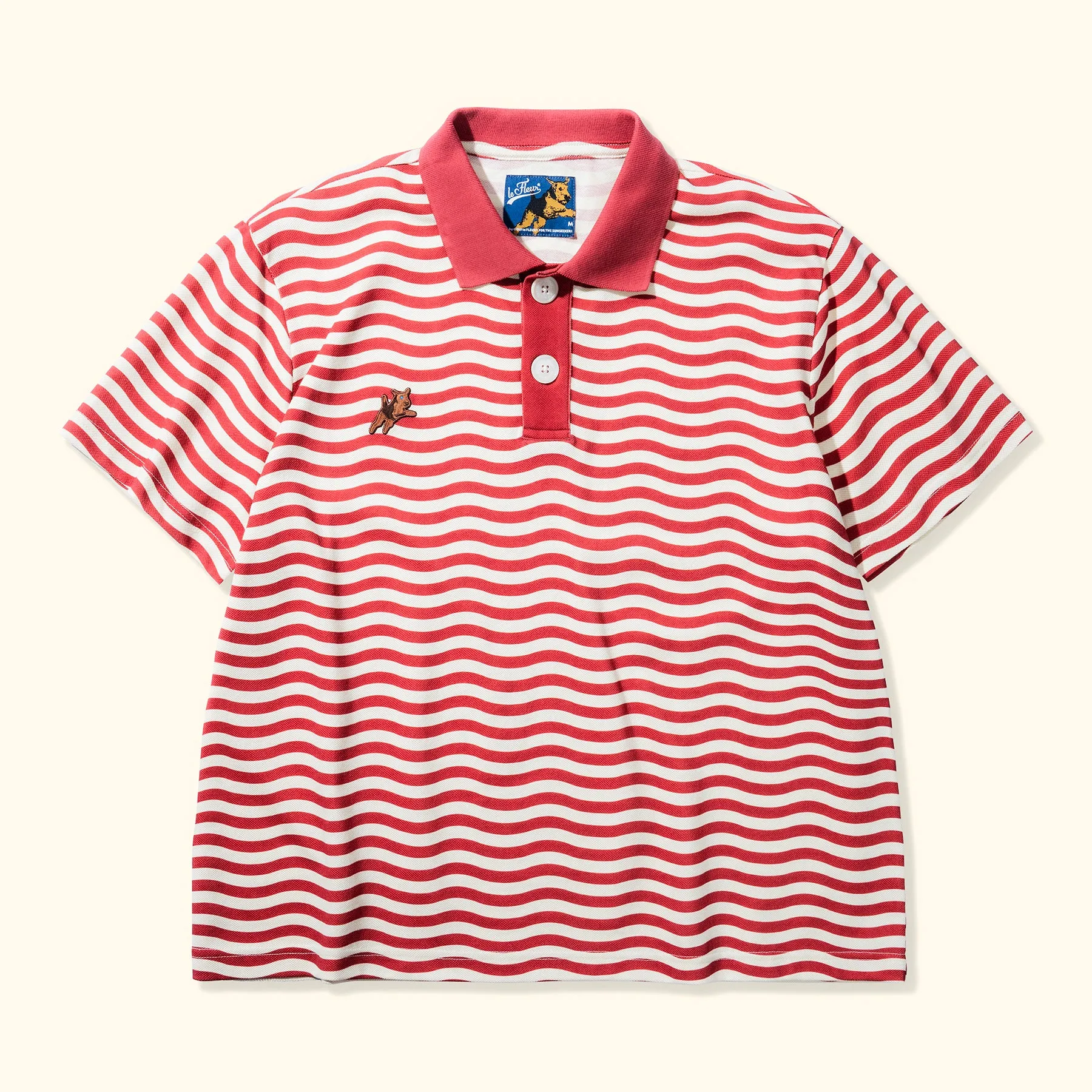 Darryl Striped Polo Red sold by GOLF le FLEUR*