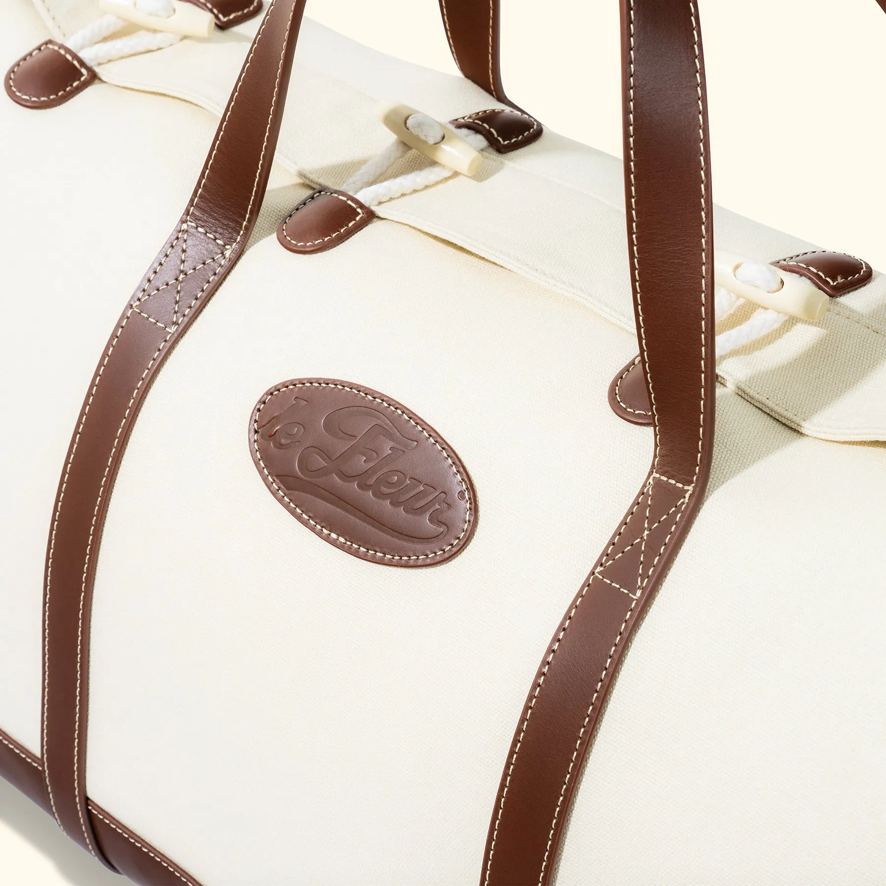 Toggle Duffle Bag Cream sold by GOLF le FLEUR* product image thumbnail 2