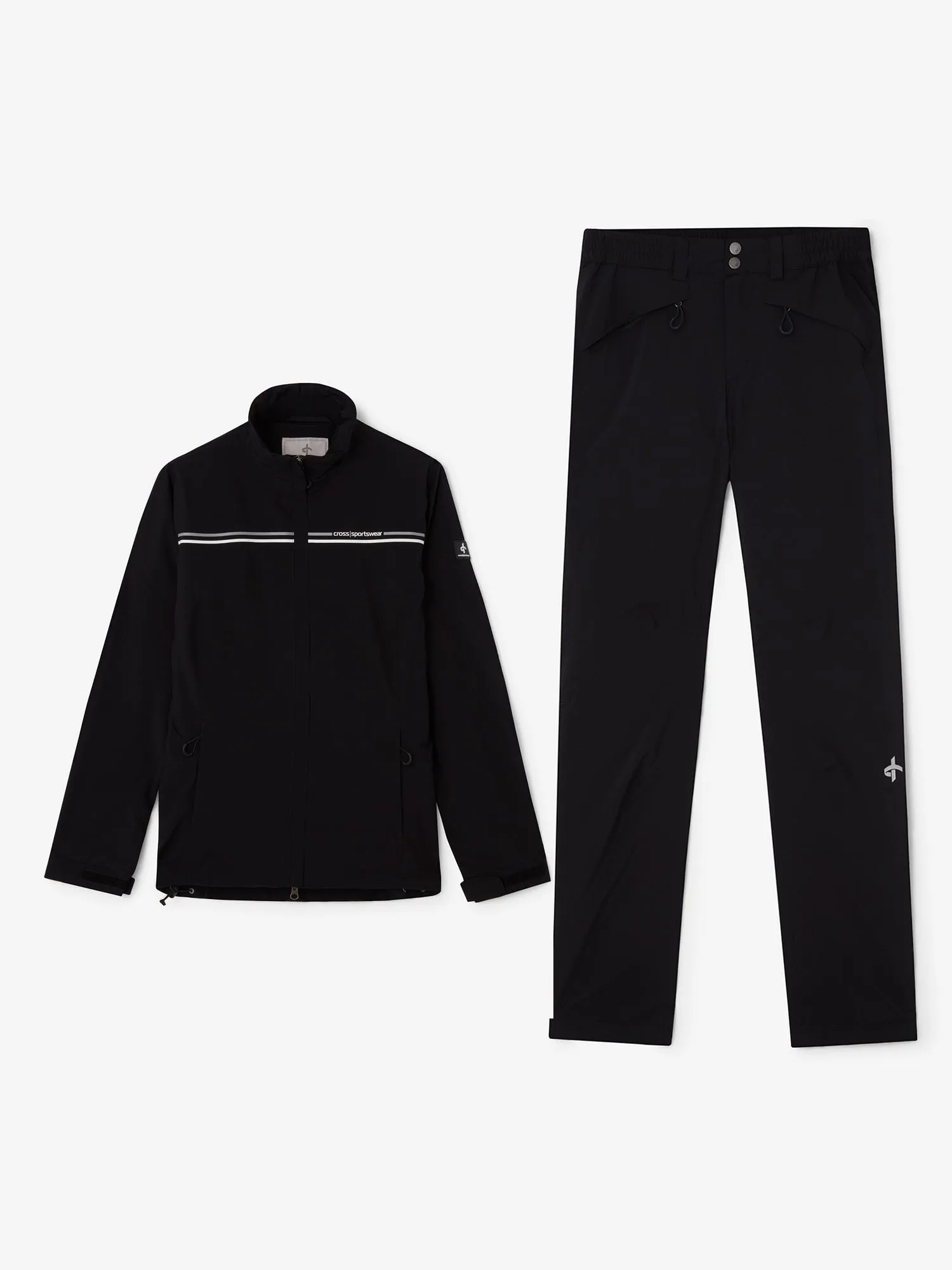 W CLOUD RAIN JACKET + PANTS BLACK BUNDLE sold by Cross Sportswear