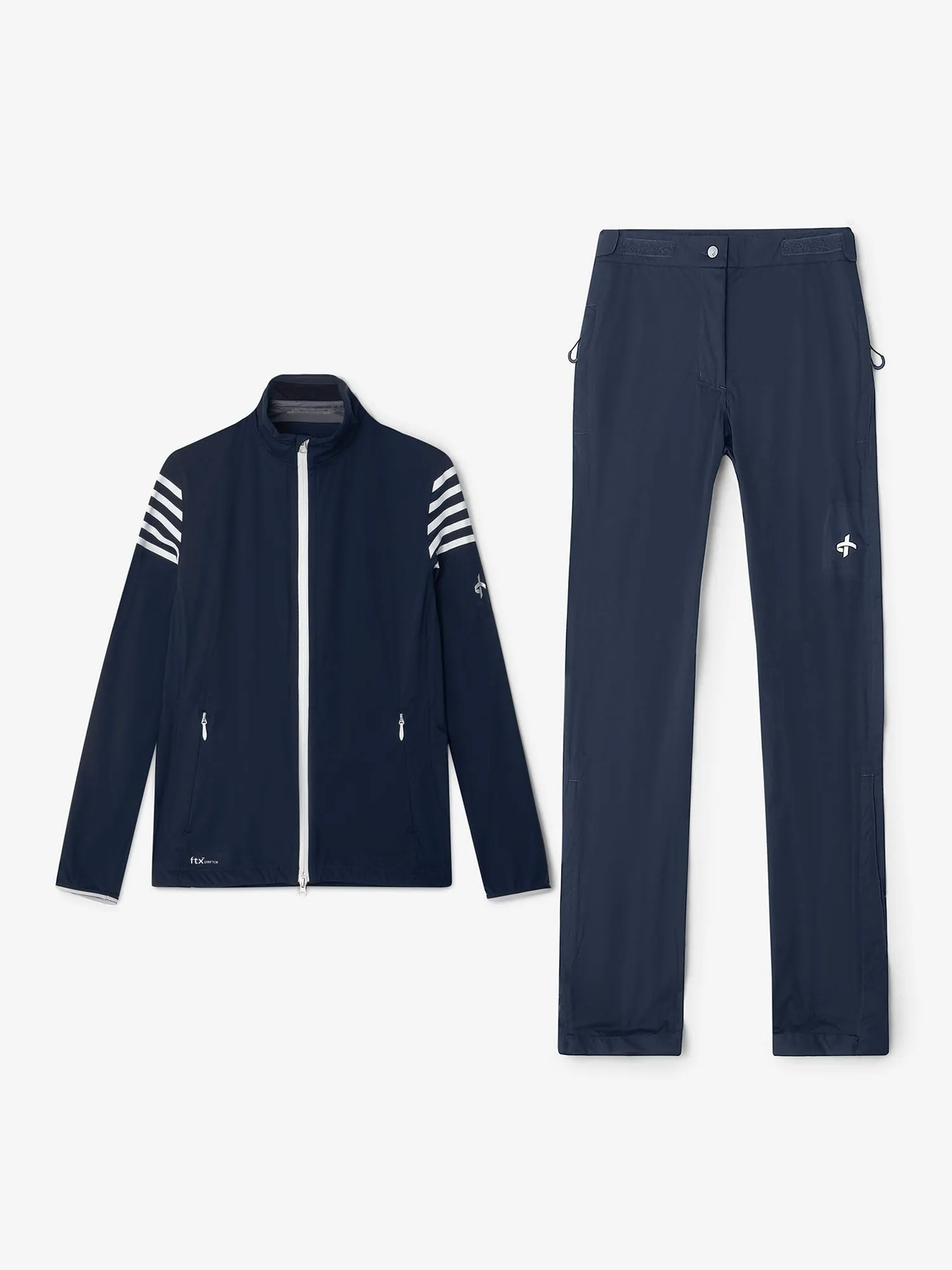 W HURRICANE RAIN JACKET + PANTS NAVY BUNDLE sold by Cross Sportswear