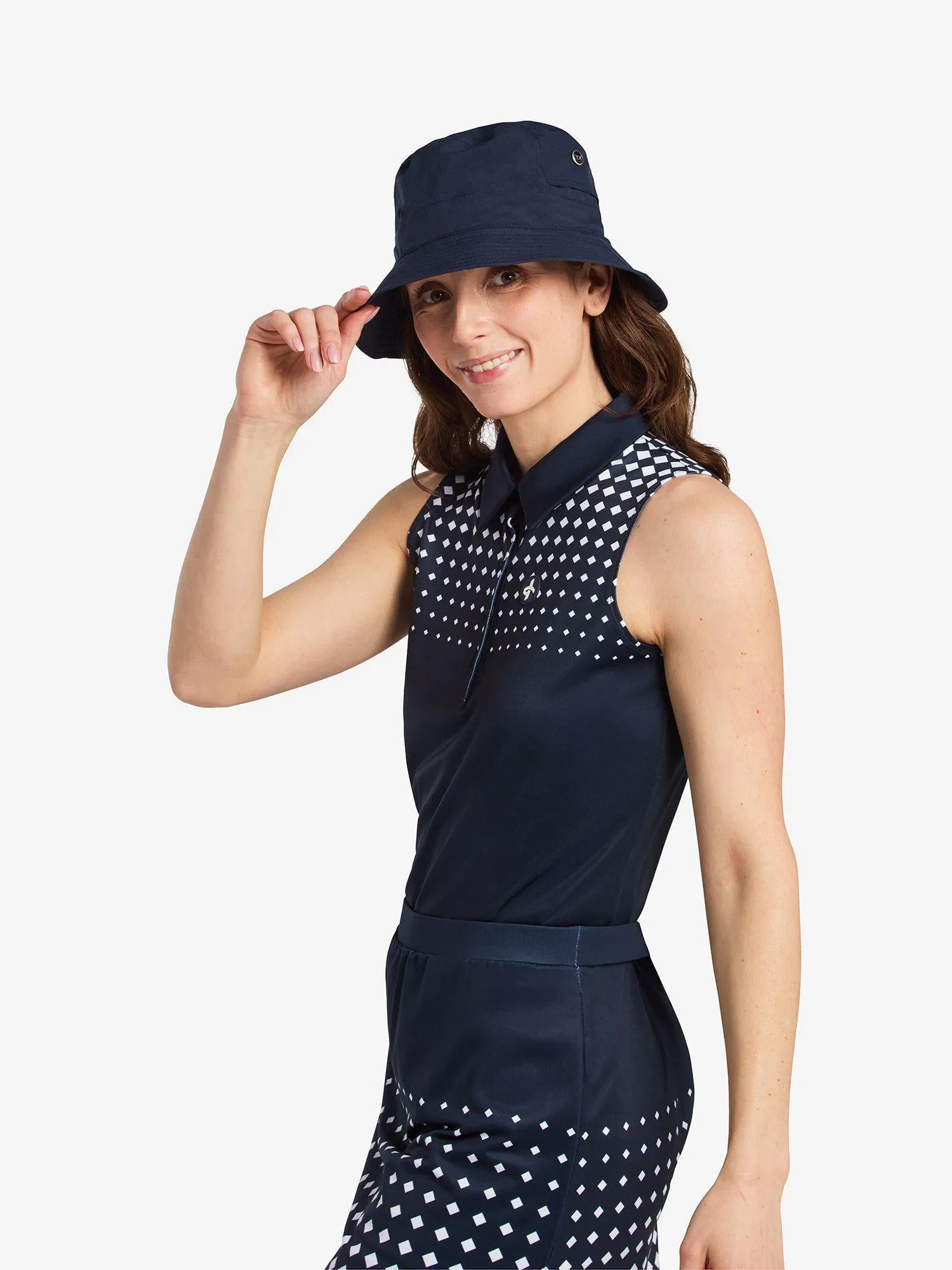 W FADE POLO SL Navy sold by Cross Sportswear product image thumbnail 3