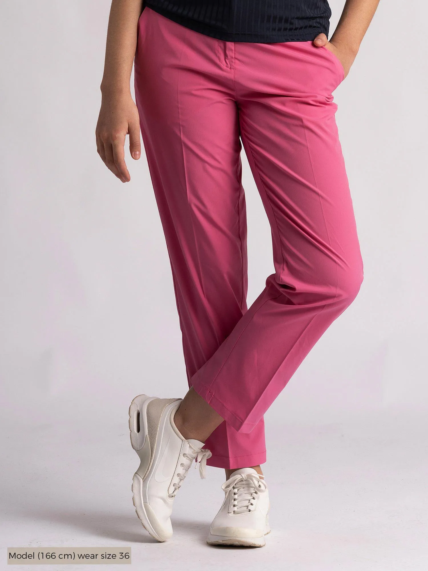W LUX CHINOS Raspberry Rose sold by Cross Sportswear