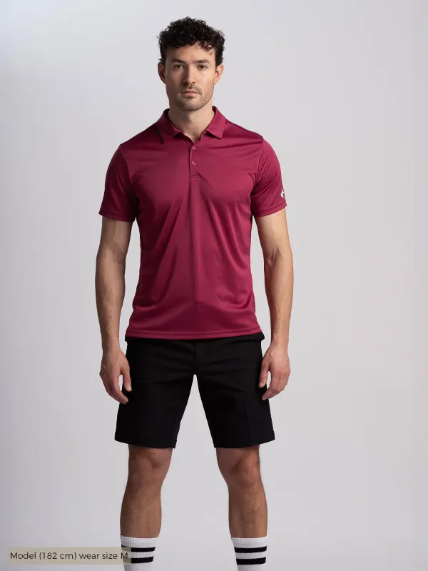 M COLLIN POLOSHIRT Berry Wine sold by Cross Sportswear