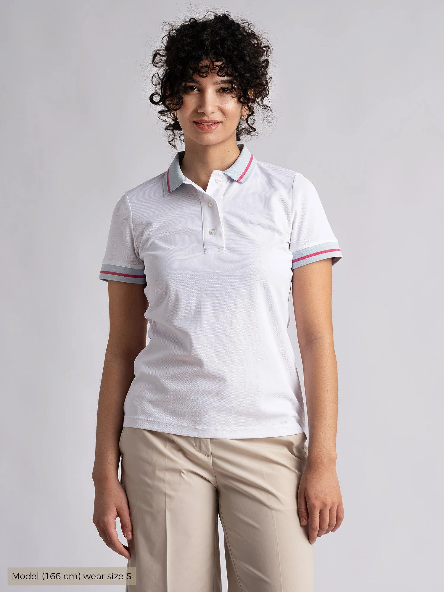 W AYAKA POLOSHIRT White sold by Cross Sportswear