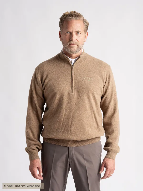 Gordon IGY2 1/2 Zip Menswear Deep Sand sold by Cross Sportswear