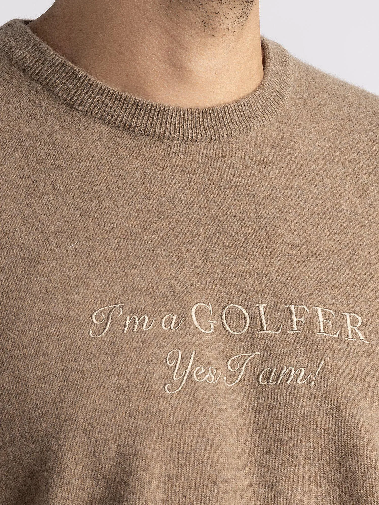 Greg IGY1 Crew neck Menswear Deep Sand sold by Cross Sportswear product image thumbnail 3