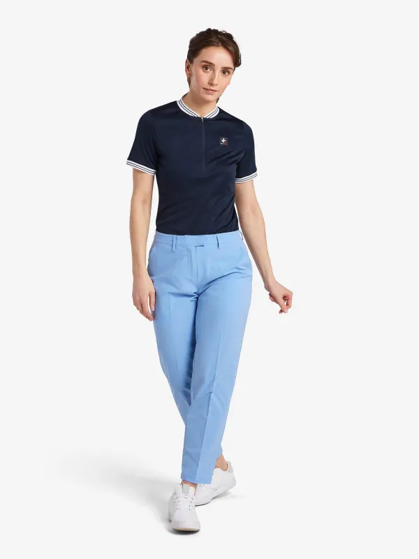 W NOSTALGIA POLO SS Navy made by Cross Sportswear