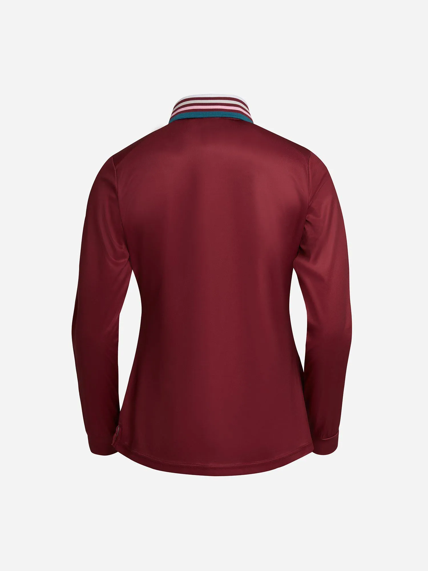 W STRIPE POLO LS Burgundy sold by Cross Sportswear product image thumbnail 2