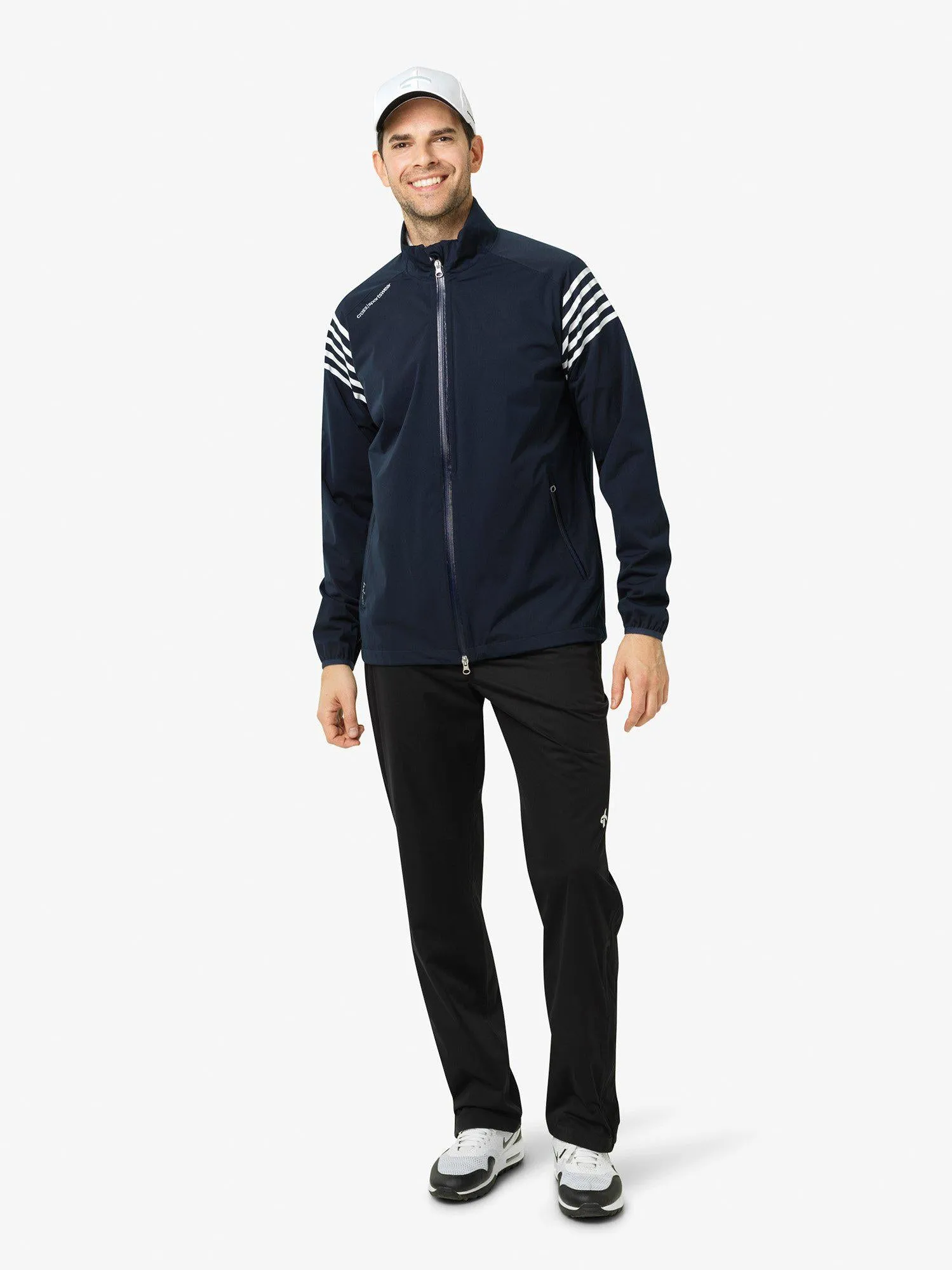 M HURRICANE JACKET Navy sold by Cross Sportswear
