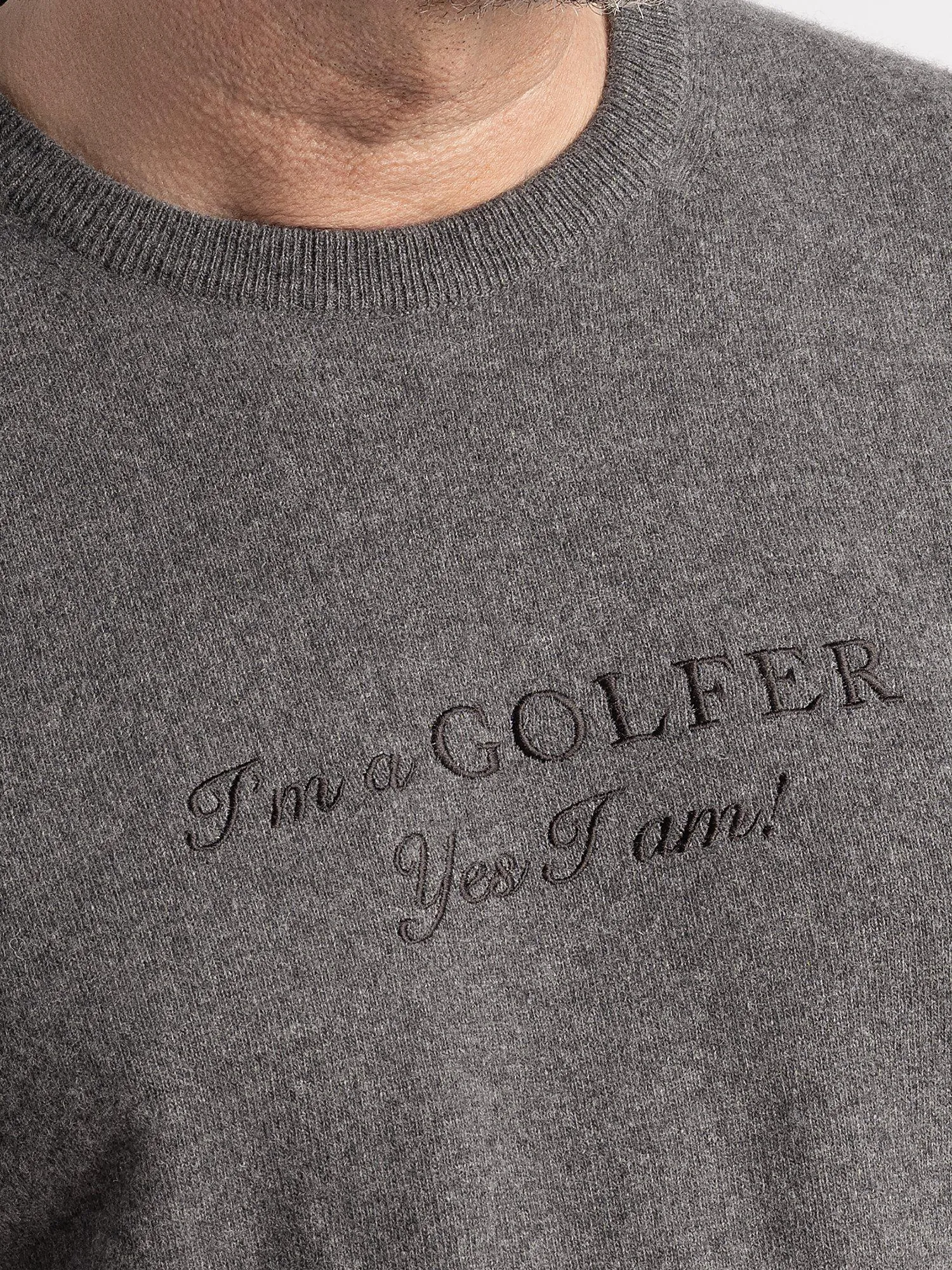 Greg IGY1 Crew neck Menswear Deep Grey Melange sold by Cross Sportswear product image thumbnail 2