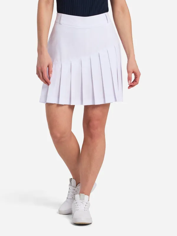 W SOLID PLEAT SKORT White sold by Cross Sportswear