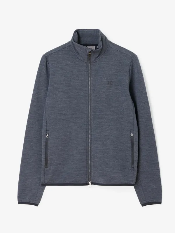 W MEL FULL ZIP Mid Grey sold by Cross Sportswear