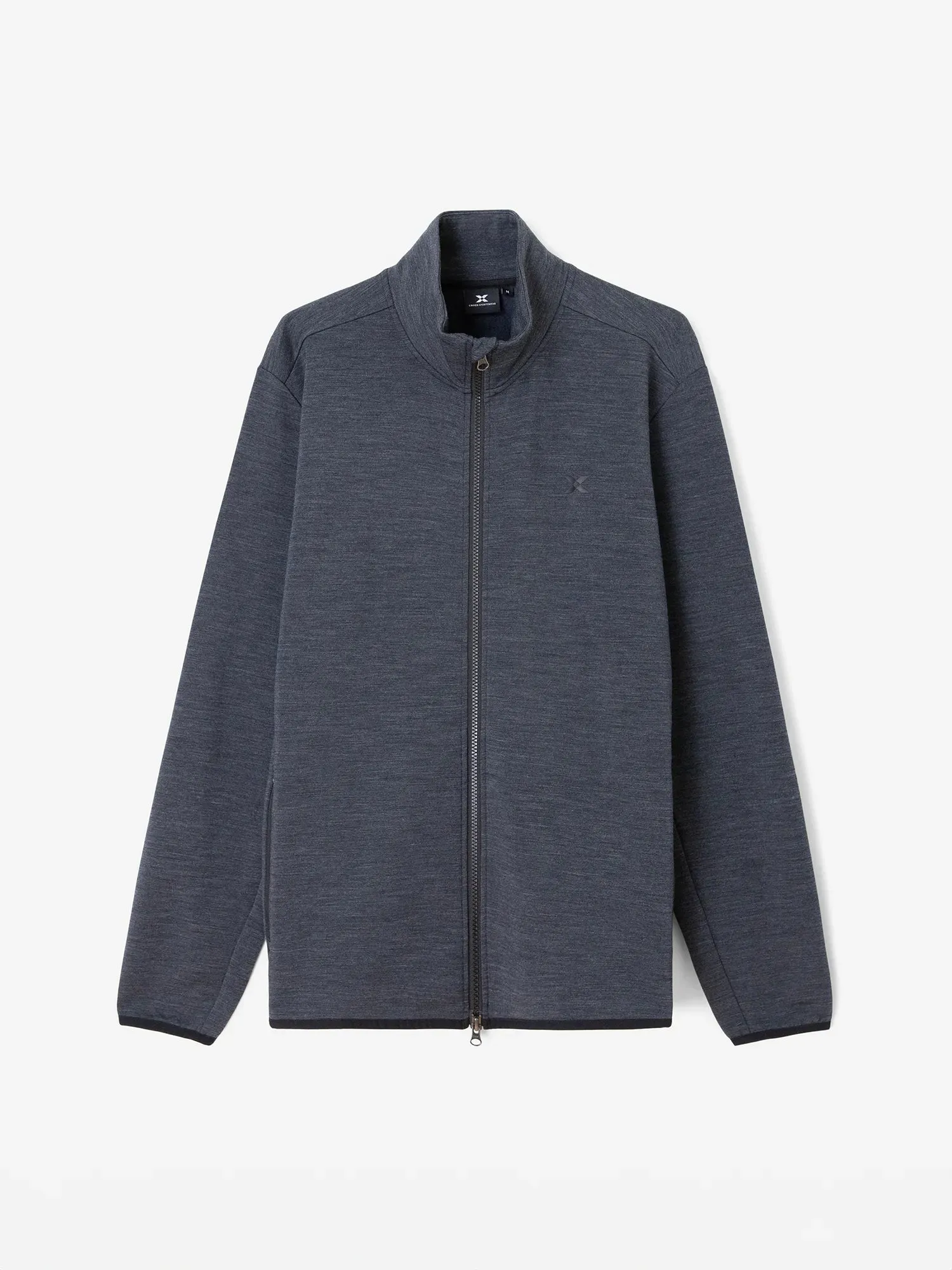 M MATT FULL ZIP Mid Grey sold by Cross Sportswear