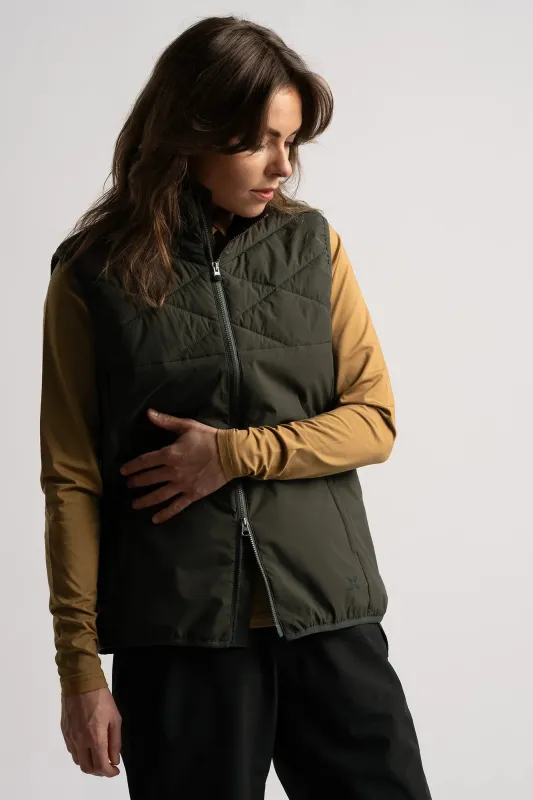 W CREEK WIND VEST DARK PINE made by Cross Sportswear