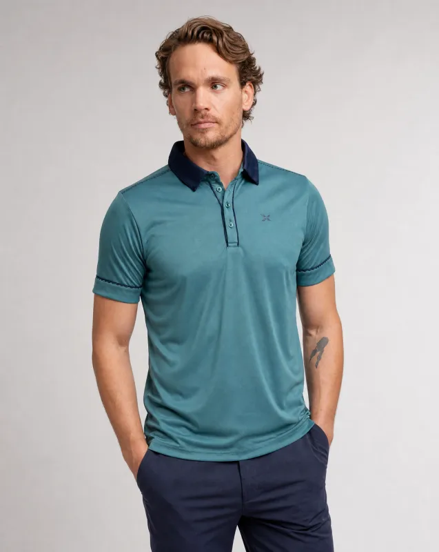 M TROY POLOSHIRT ANTIQUE GREEN made by Cross Sportswear