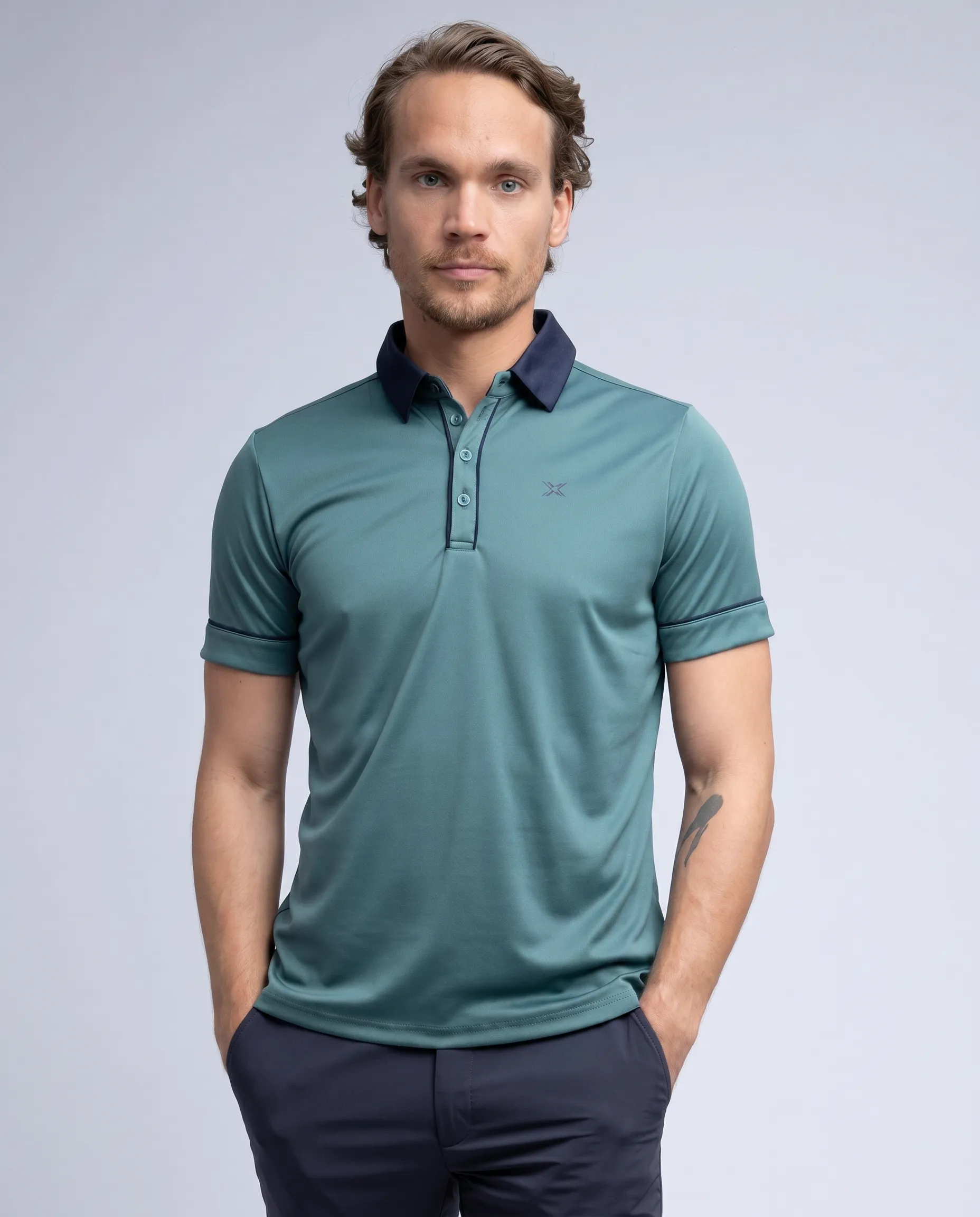 M TROY POLOSHIRT ANTIQUE GREEN sold by Cross Sportswear product image thumbnail 2