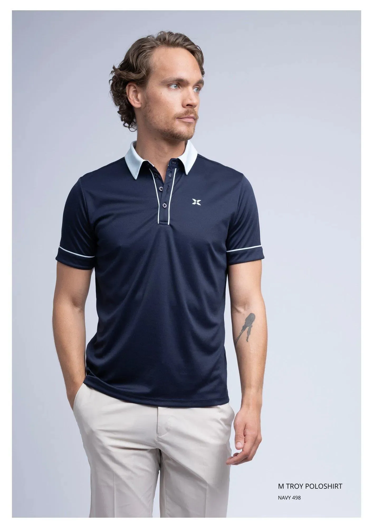 M TROY POLOSHIRT NAVY sold by Cross Sportswear