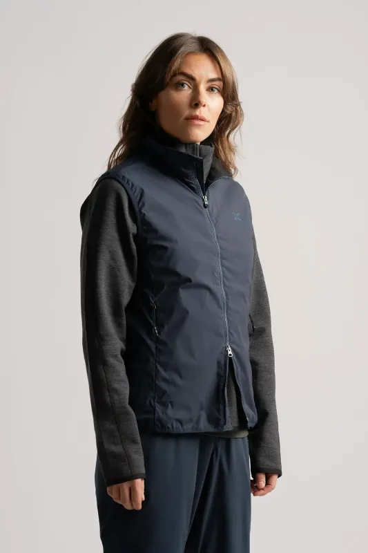 W MERION WIND VEST NAVY made by Cross Sportswear