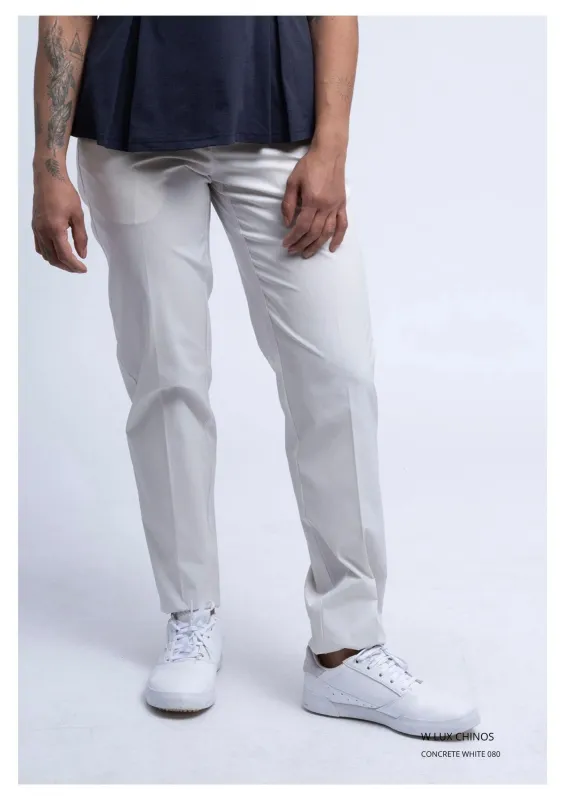 W LUX CHINOS CONCRETE WHITE made by Cross Sportswear
