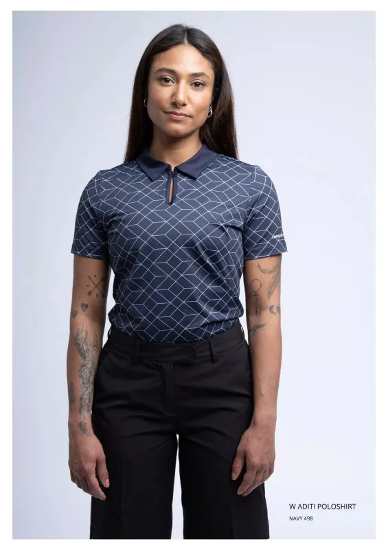 W ADITI POLOSHIRT NAVY made by Cross Sportswear