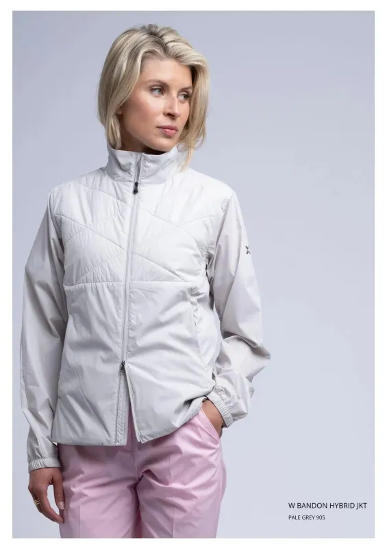 W BANDON HYBRID JKT PALE GREY made by Cross Sportswear