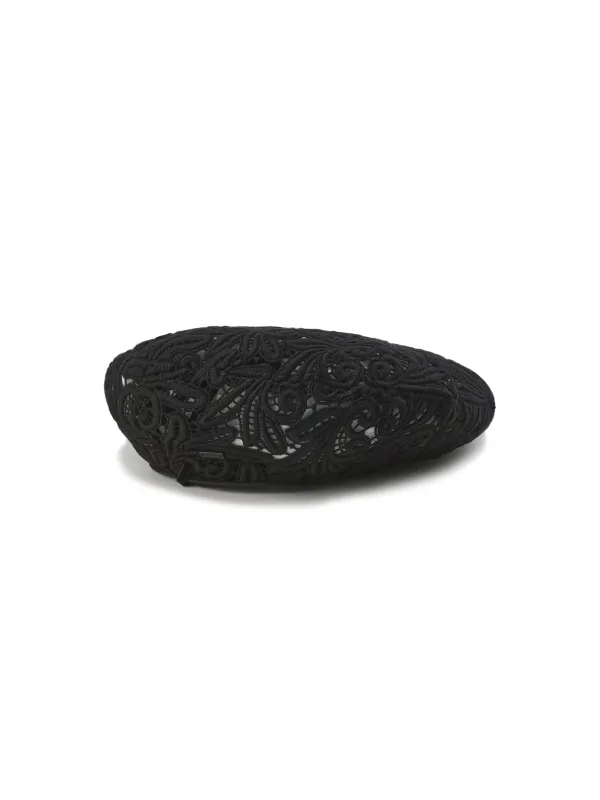 Lace Jacquard Full Moon Beret sold by INITIAL Fashion