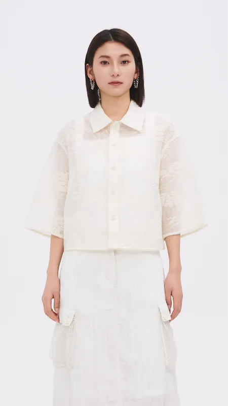 Embroidery Short Shirt sold by INITIAL Fashion