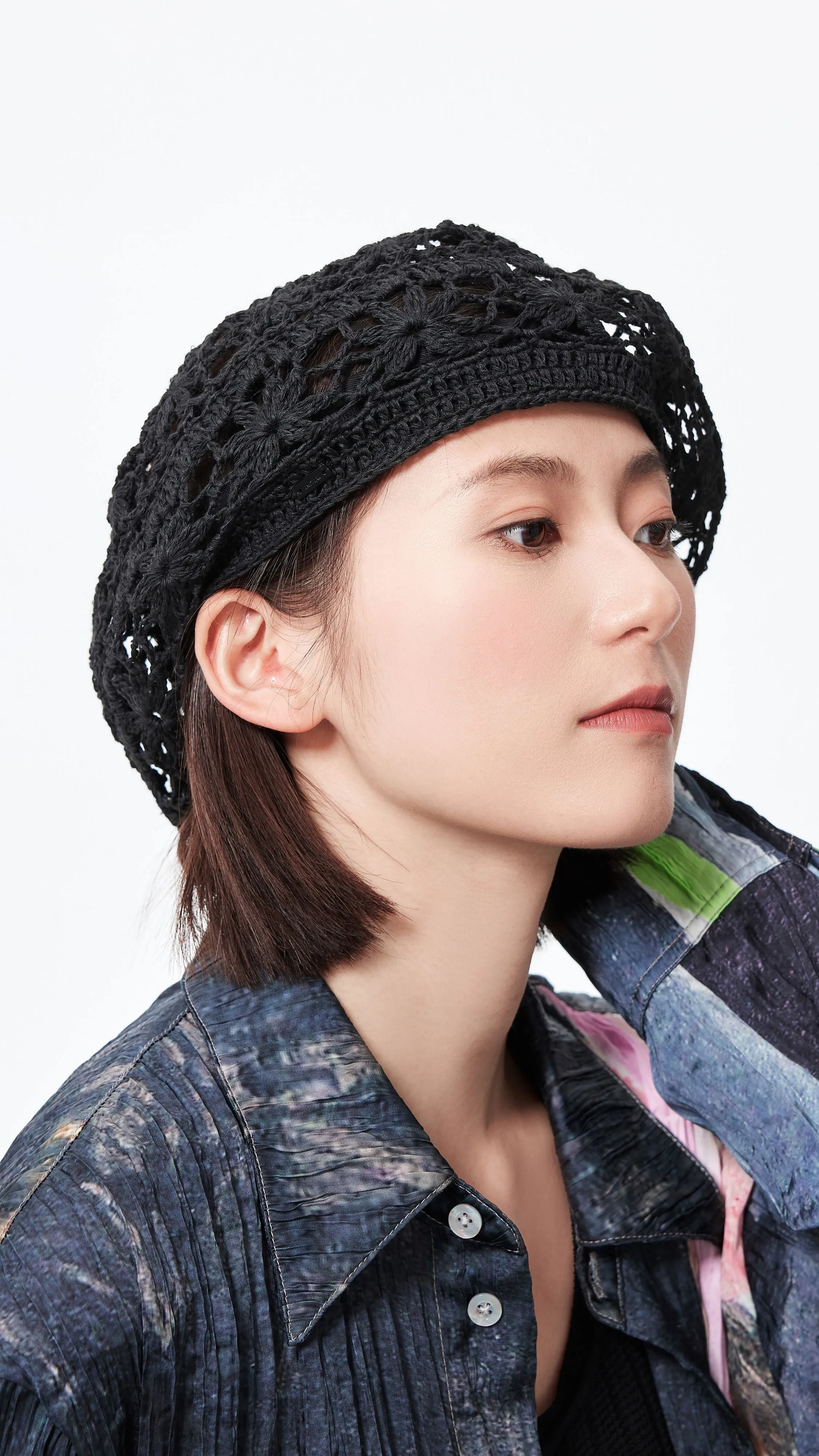 Crochet Beret sold by INITIAL Fashion