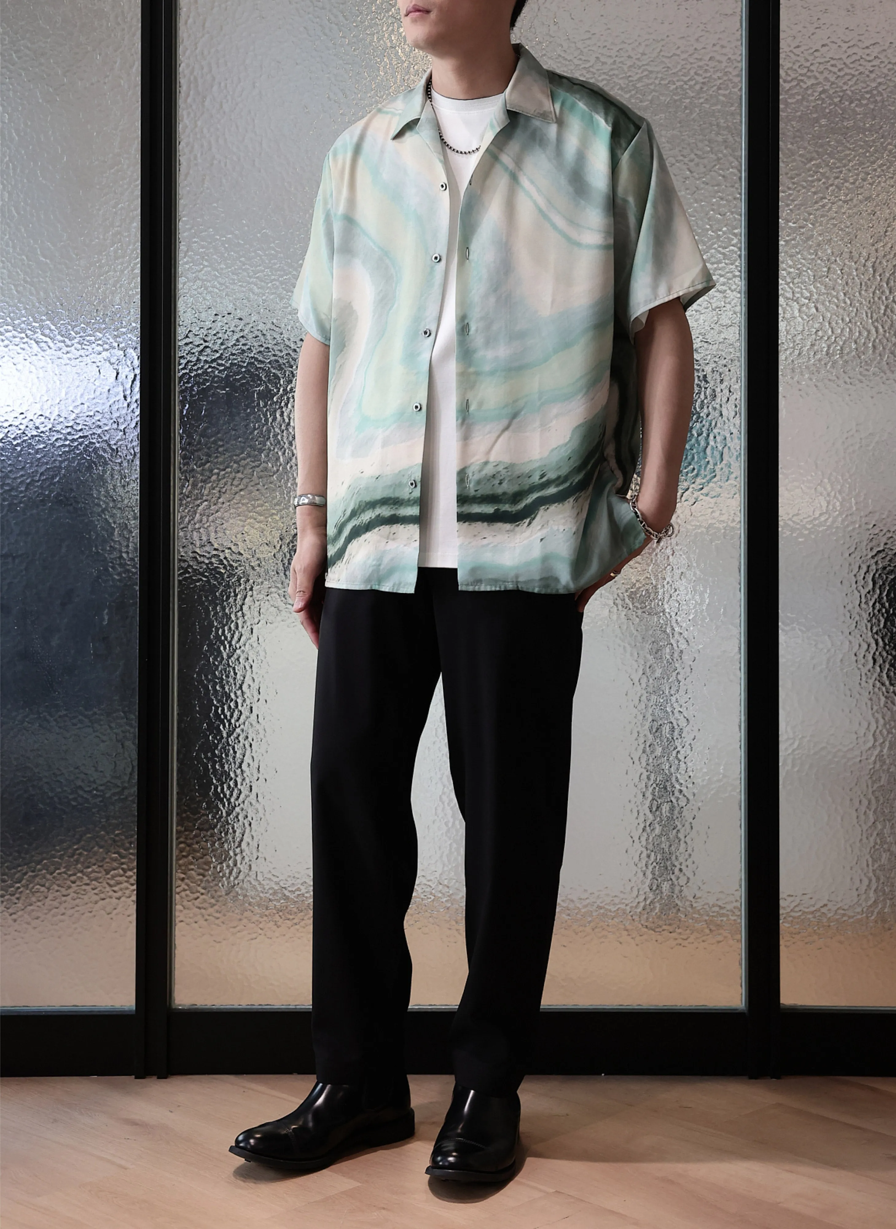 Polyester Wide Tapered Easy Pants sold by INITIAL Fashion product image thumbnail 4