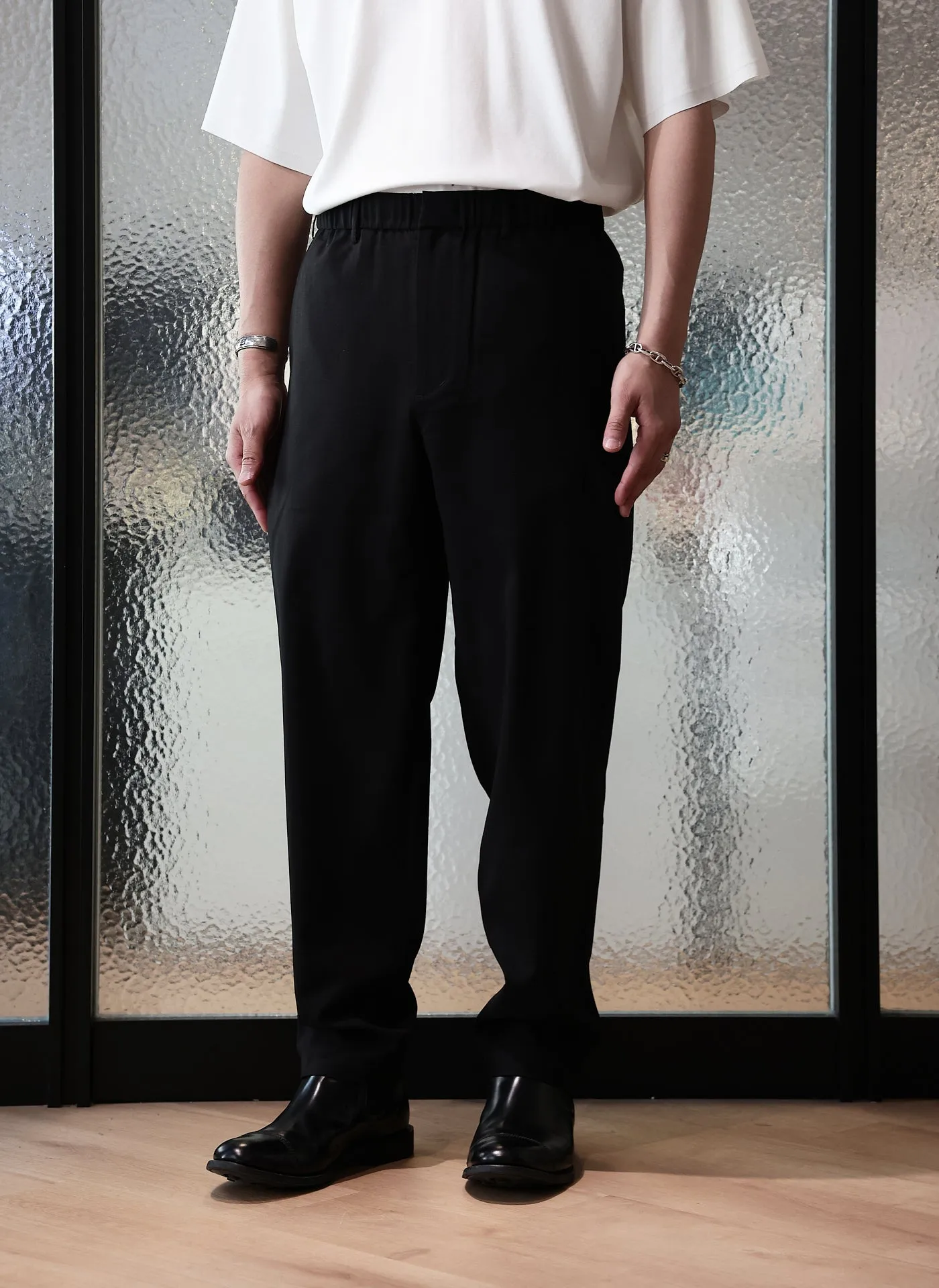 Polyester Wide Tapered Easy Pants sold by INITIAL Fashion