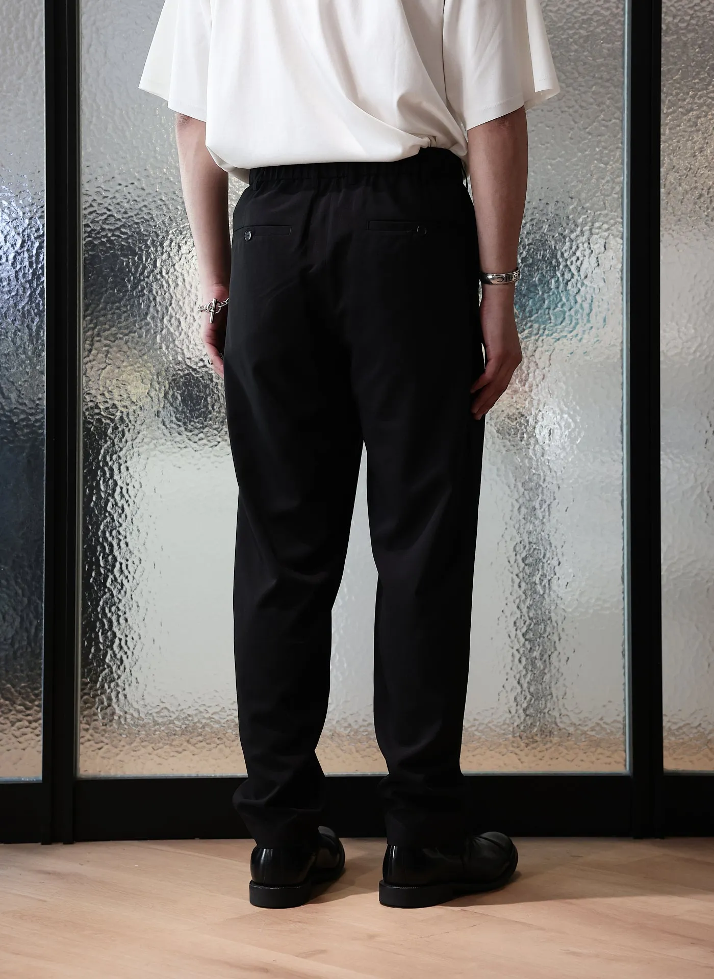 Polyester Wide Tapered Easy Pants sold by INITIAL Fashion product image thumbnail 2